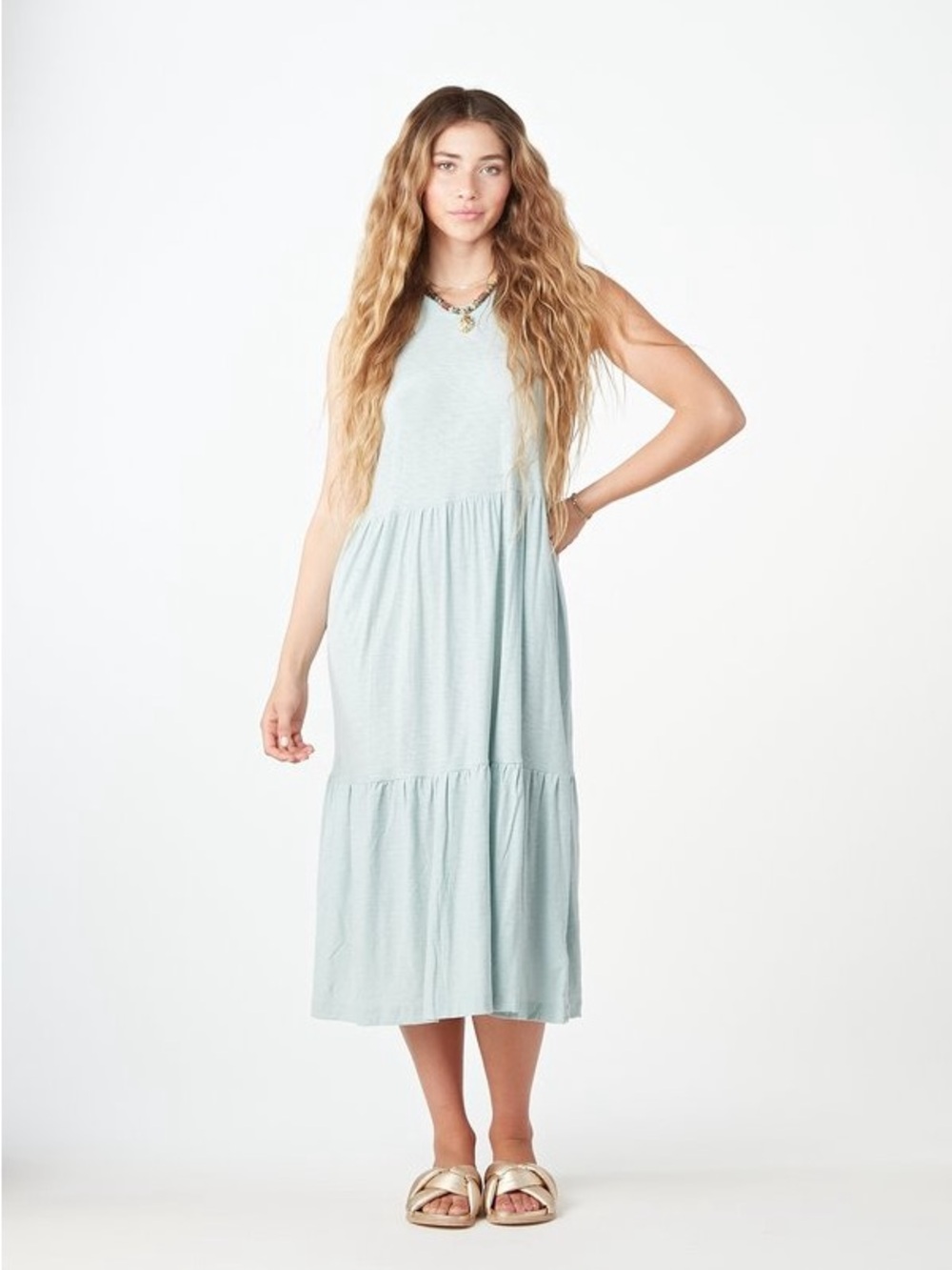 Nation LTD Melissa Tiered Maxi Tank Dress capri